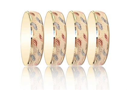 20MM Three Tone Plated Bangles